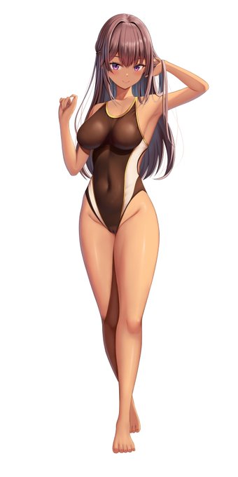 「巨乳 ワンピース水着」のTwitter画像/イラスト(新着)