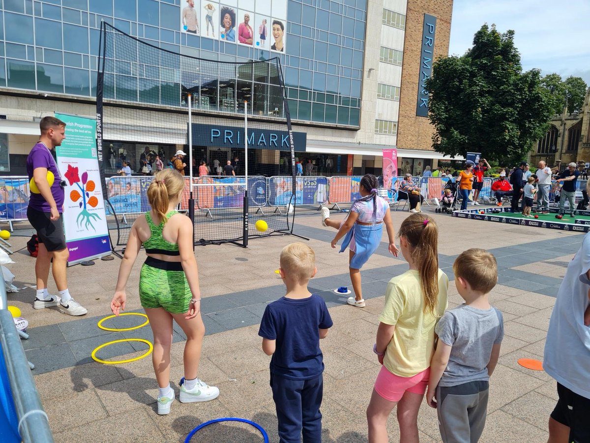 coventrycc's tweet photo. ⚽🏏 🎾 Sports Fest is back this week in Broadgate! We have loads of FREE activities for families of all ages and abilities to take part in.

If you've not got plans for this weekend, make sure you join us from 10am - 4pm!

https://t.co/DQlV8HeF6K https://t.co/lUrkLwxTUv