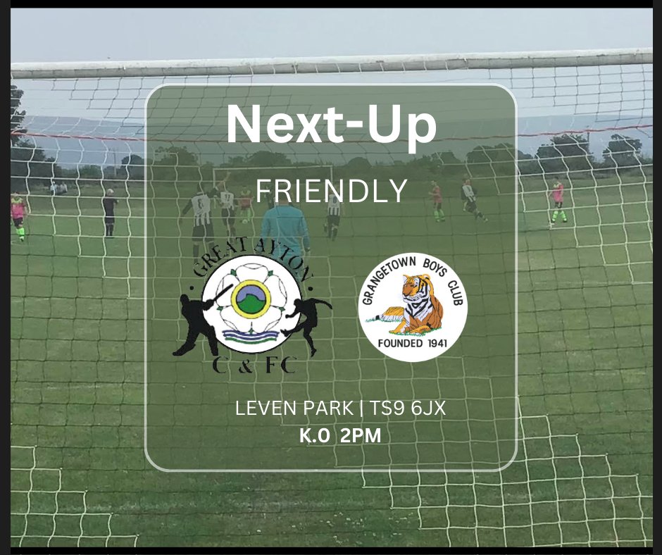 AytonRoyals's tweet photo. Pre-Season ⚫️⚪️ | Our build-up to the new season continues tomorrow with a home game against @GrangetownT 

📅 July 29th
🆚️ @GrangetownT
⏰️ 2pm
📍 Leven Park | TS9 6JX

#UTA #Ayton #Preseason https://t.co/JUvRVDxF5L