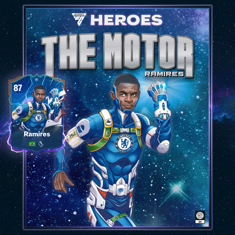 ChelseaFC's tweet photo. The best all-rounder! 💪

Ramires is back with a new look in #FC24! 

@EASPORTSFC 😍