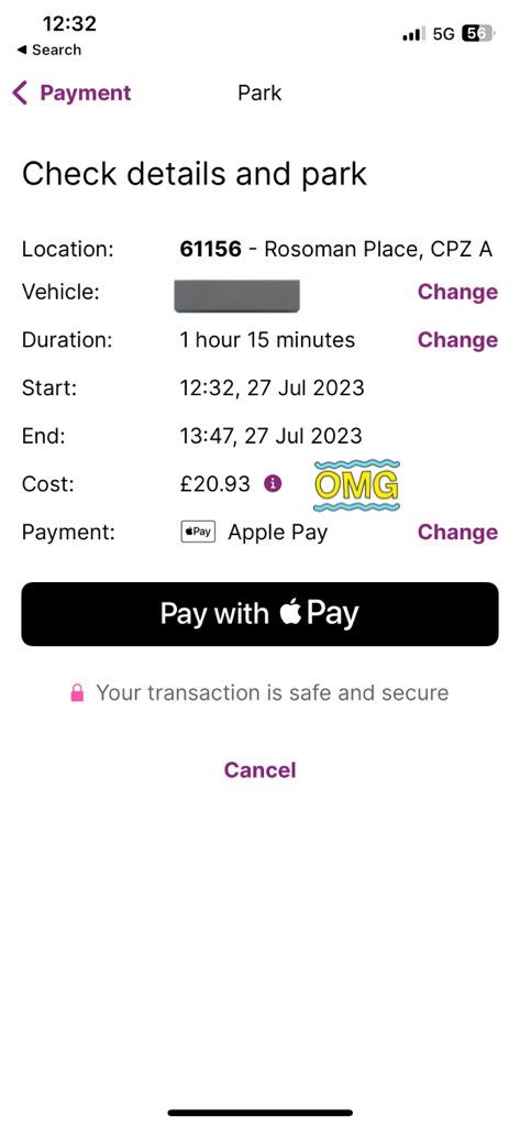 keyani04's tweet photo. @RingGo_parking struggling to understand your pricing. Please advise. https://t.co/zAtJwP0Zqg