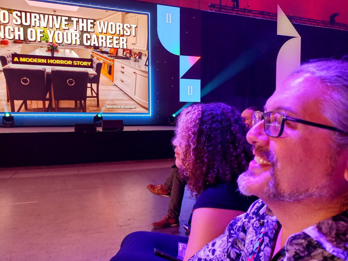 "My first computer was my first husband." <a href="/br/">Brenda L Romero</a> is in tech since she was five and in gaming for 42 years. "Here child, some demons" - at 11 she got Dungeons and Dragons 🐉 as a gift which allowed to create worlds. Brenda Romero learned Pascal and set up a computer class at