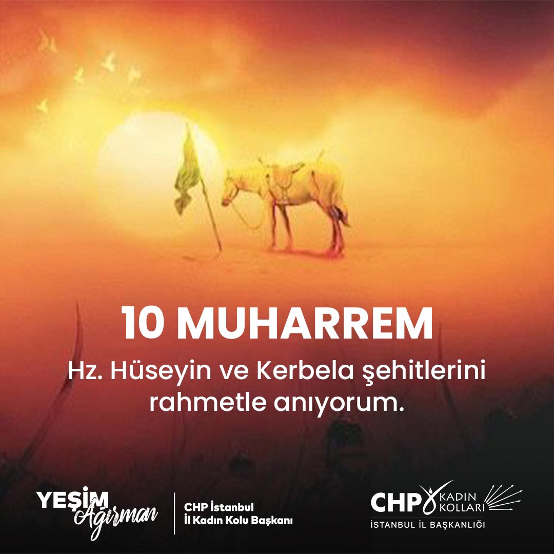yesimagirman's tweet photo. Bugün 10 Muharrem, zalimin zulmüne, haksızlığa ve adaletsizliğe karşı direnen Hz. Hüseyin ve tüm Kerbela şehitlerini rahmetle anıyorum. https://t.co/PXFhE9MxCf