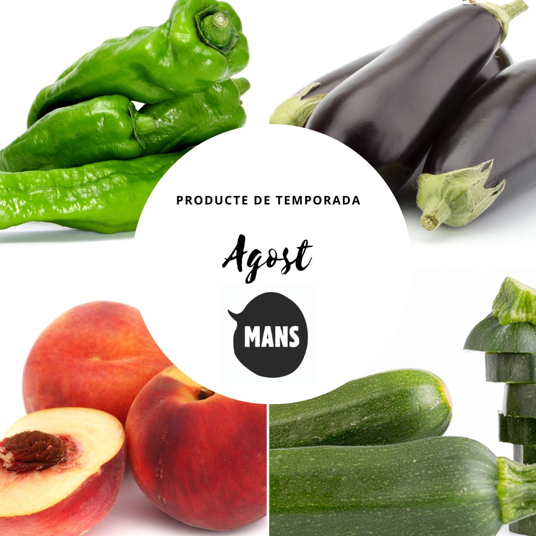 MANS_Ecologic's tweet photo. 🌧️ A l’agost 8⃣ esperem que continuïn arribant les pluges ja que quan l’agost plora, la verdura és bona👩‍🌾! Així podem oferir-vos els deliciosos productes de temporada i proximitat de @MANS_Ecologic: cogombres, carbassons, pebrots, albergínies, préssecs i, també fruita seca! https://t.co/FXhLK1LVmS