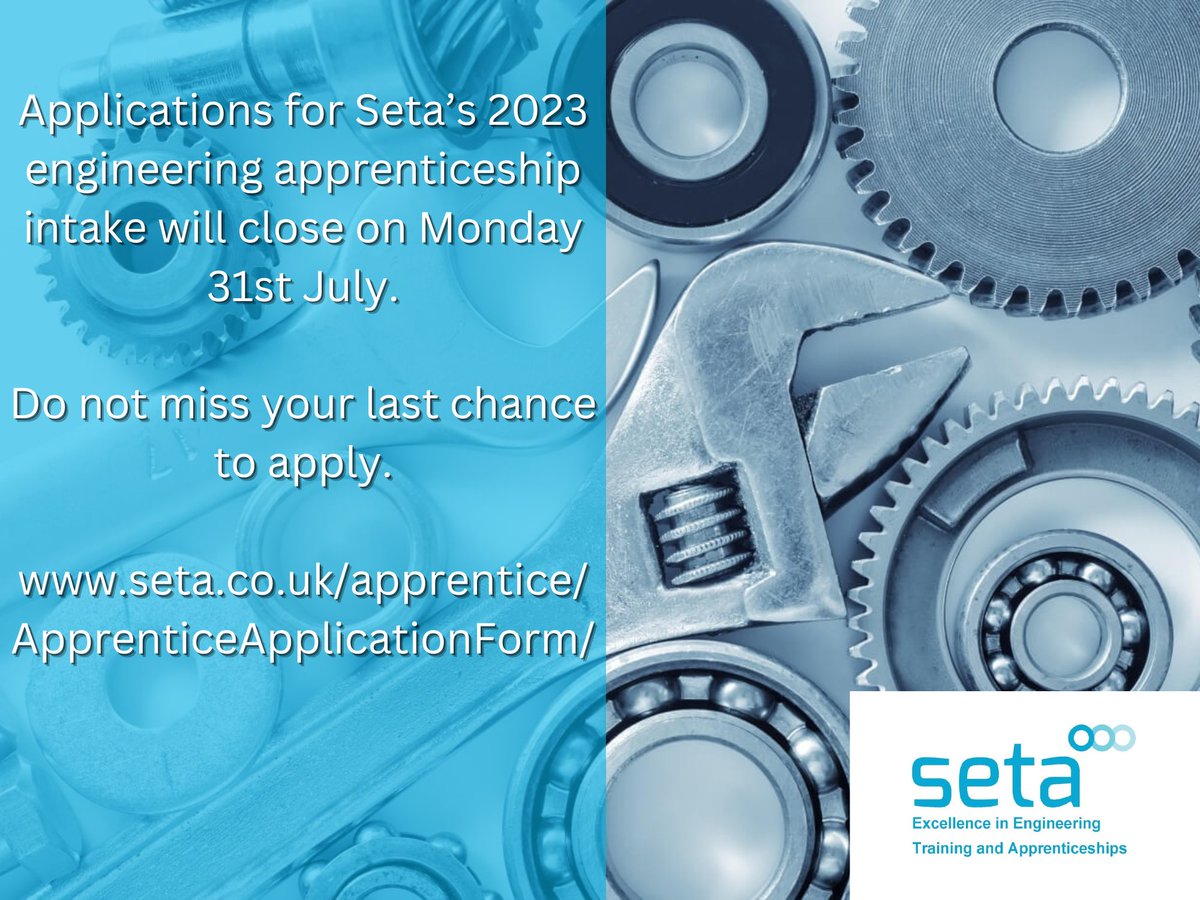 Apply now at seta.co.uk/apprentice/App…