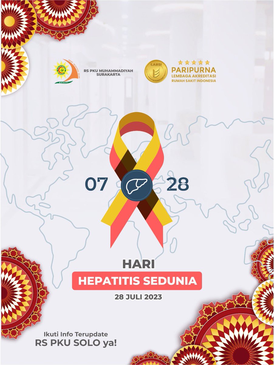 rspkusolo's tweet photo. Hepatitis adalah musuh yang perlu diatasi bersama dengan edukasi, pencegahan, dan perawatan yang tepat. Bersama-sama, kita bisa melindungi diri dan orang-orang terdekat dari risiko hepatitis.

#HariHepatitisSedunia #LawanHepatitis #CegahHepatitis #pkusolo https://t.co/excxuNLFw3
