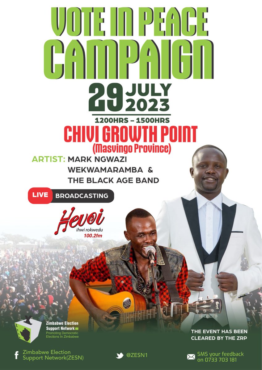 Commit to participating &amp; exercising your right in peace this election period!
 #VoteInPeace 
<a href="/Zim_Media_Com/">Zimbabwe Media Commission</a> <a href="/Zimpapers/">Zimpapers Digital</a> <a href="/zccinzim/">Zimbabwe Council of Churches</a> <a href="/WCOZIMBABWE/">Women's Coalition of Zimbabwe</a> <a href="/YetTrust/">#Youth4SDGs</a> <a href="/TrustZim/">ALBINO TRUST OF ZIMBABWE</a> <a href="/habakkuktrust/">HABAKKUK TRUST</a> <a href="/ZUJOfficial/">Zimbabwe Union of Journalists</a> <a href="/monitorszim/">Media Monitors</a> <a href="/GMCZimbabwe/">#RespectHer</a> <a href="/zppINFO/">The Zimbabwe Peace Project</a> <a href="/ZLHRLawyers/">ZLHR</a> <a href="/misazimbabwe/">MISA Zimbabwe</a> <a href="/WiPSUZim/">#PurplePolitics</a> <a href="/ZimRightsLIVE/">#ZimRightsLIVE</a>