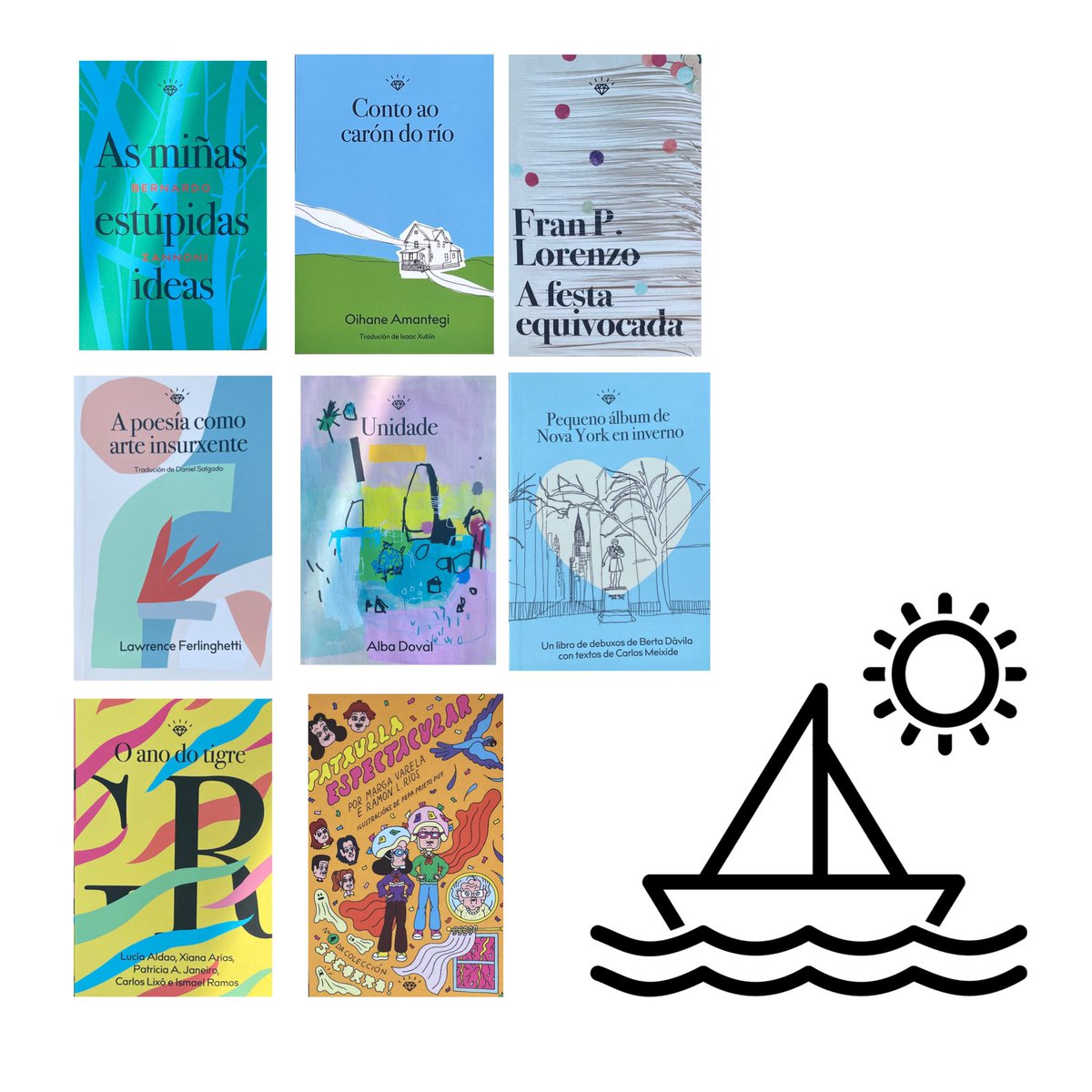 Novela, xornalismo, relatos, poesía, libro ilustrado. Escolle o teu libro diamante para este verán. 💎
