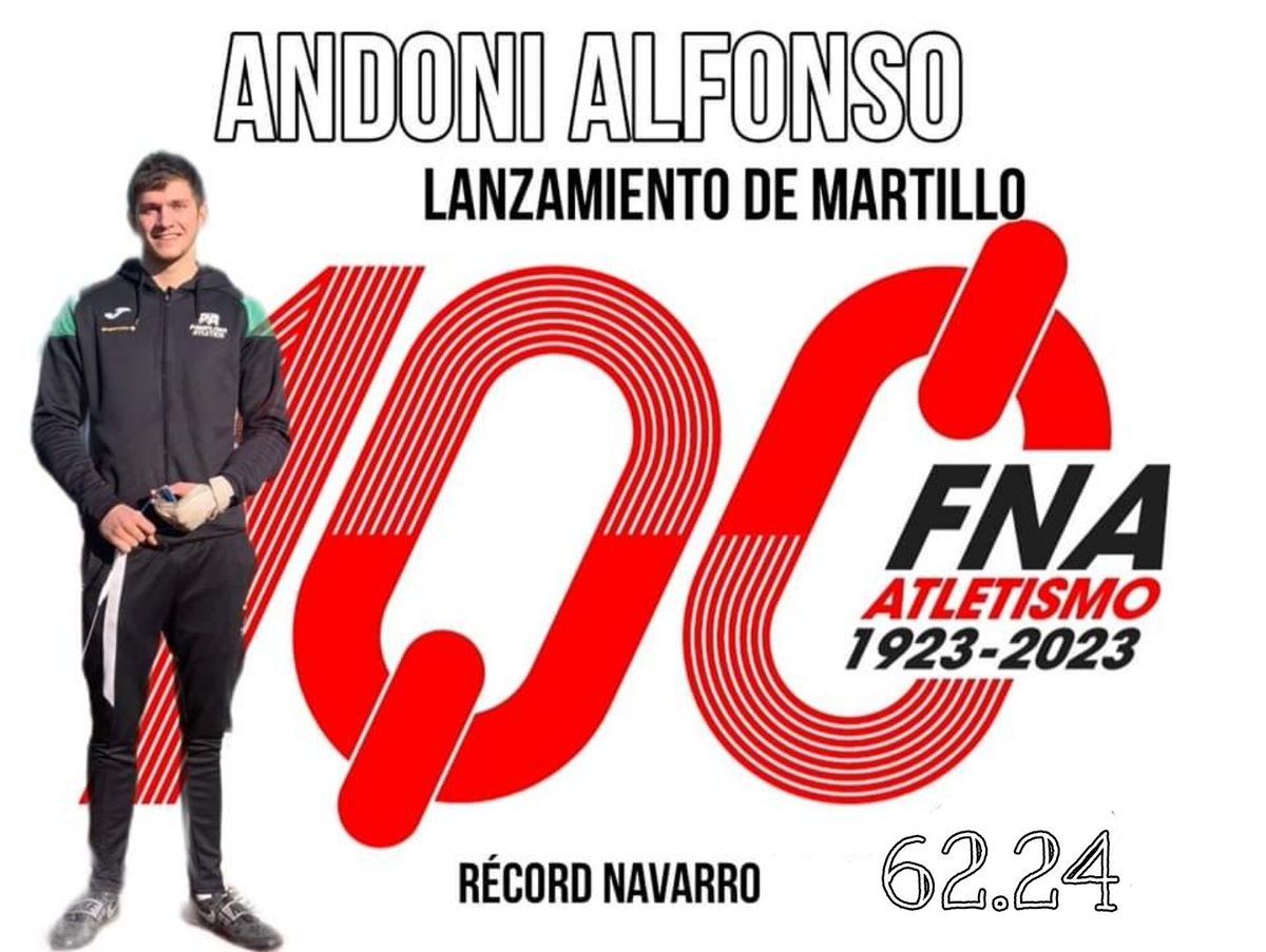 atletismoFNAF's tweet photo. Menuda forma de empezar el Campeonato.
Andoni Alfonso consigue su MMP, y Récord Navarro en el Campeonato de España Absoluto.
Deja la marca en 62.28!!! https://t.co/qnrXrxlwrL