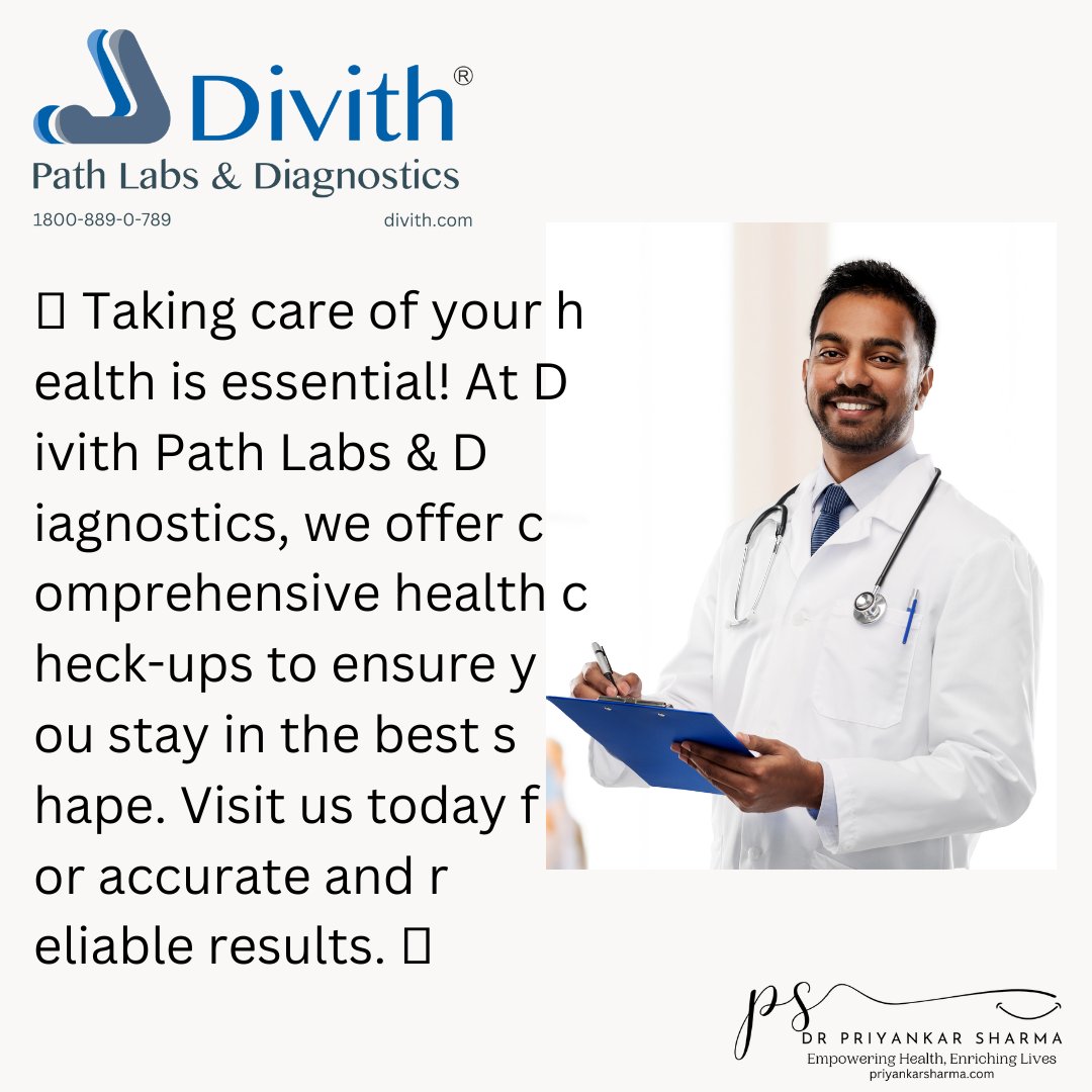 drpriyankar's tweet image. 🏥 Discover a new level of healthcare excellence at our pathology lab! 🔬🩺 From accurate diagnostics to personalized health reports, we've got you covered. Click the link in our bio for more information! #PathologyLab #HealthcareExcellence #Diagnostics #StayHealthy