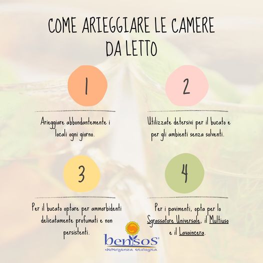BensosEcodeterg's tweet photo. Nelle camere da letto respiriamo la stessa aria per molte ore con poco ricambio. Ecco 4 accorgimenti per renderla sana, fra cui utilizzare detersivi e detergenti senza allergeni e senza sostanze tossiche, come i prodotti Bensos (ovviamente!) https://t.co/C8N4WTOSjM #naturerespect https://t.co/ykePelMEGN