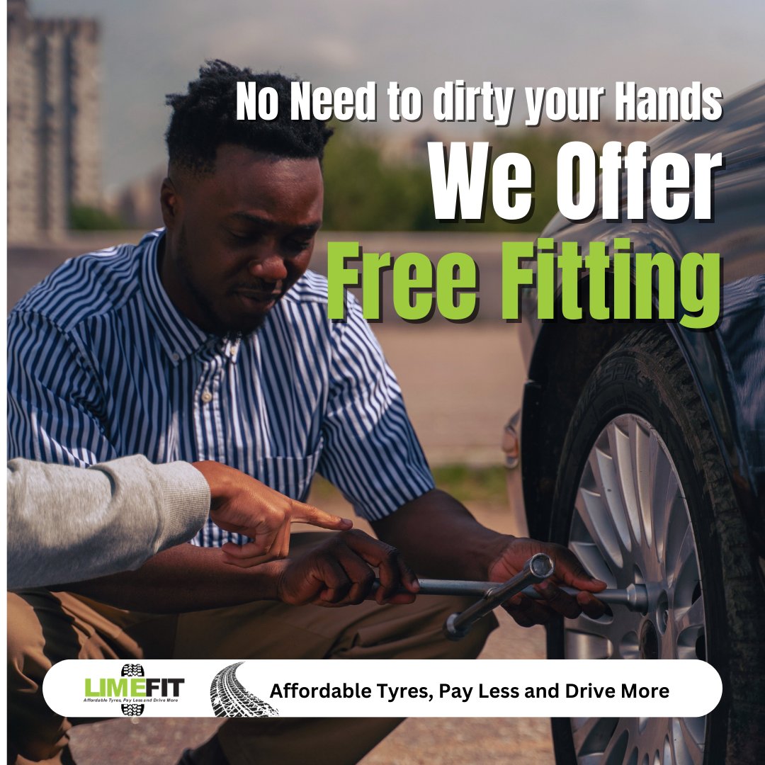 Limefit_tyres's tweet photo. There is no need for you to get your hands dirty, buy your Tyres from us and we fit them for you for free. Call us for your new set of Tyres 077 713 4177 / 077 966 6595
#LimefitTyres #tyres #tyresinzimbabwe #Zimbabwe #freefitting #tiresinzimbabwe #tires https://t.co/2Vdh56oo1h