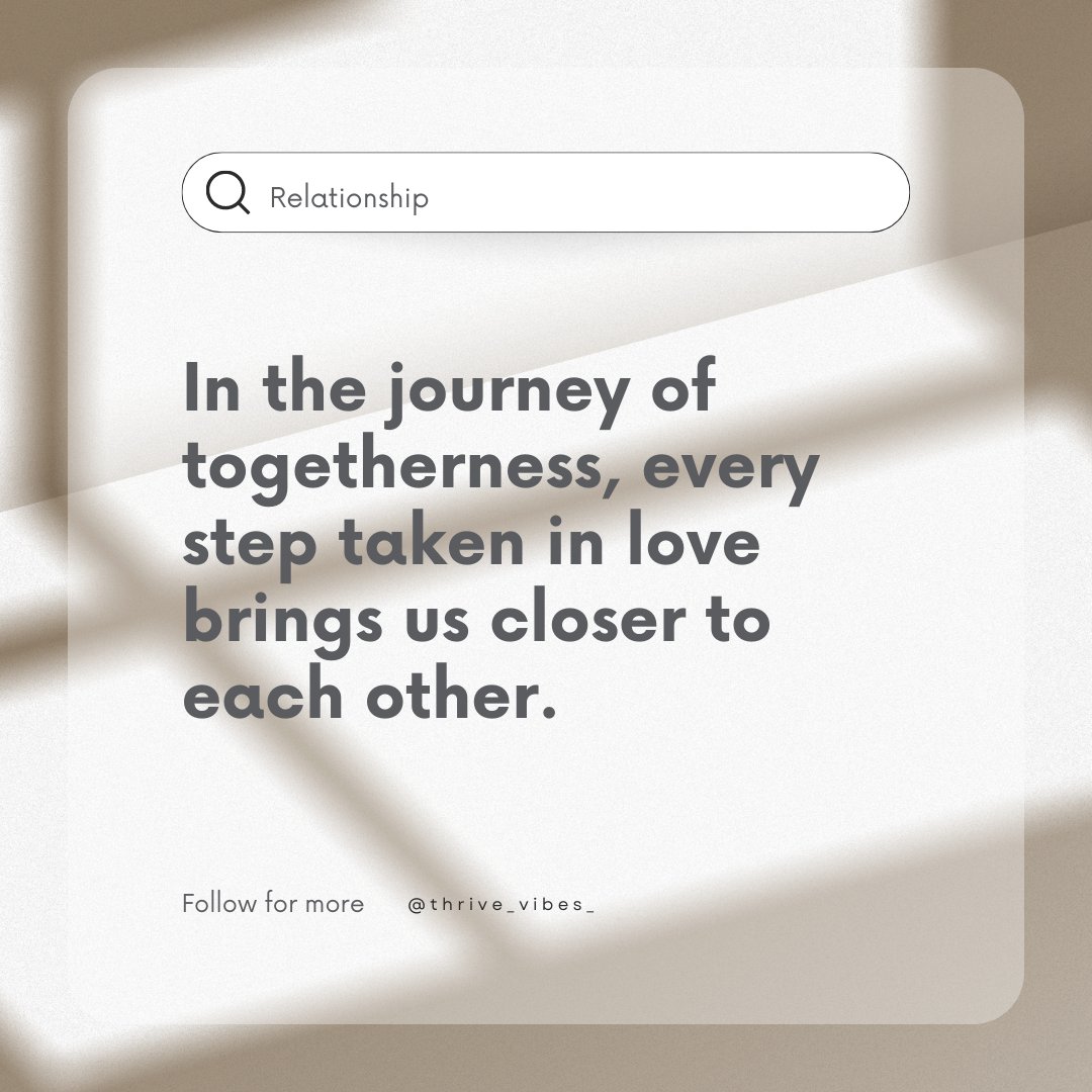 Embrace the journey of togetherness. Each step taken in love brings us closer. 💖 #LoveJourney #TogetherInLove