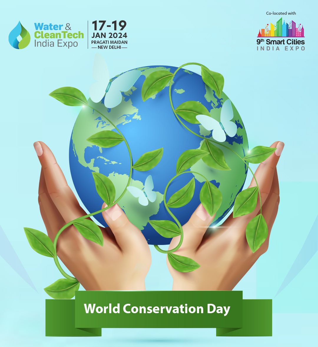 Happy #WorldConservationDay! 🌱 

Let's come together to preserve our precious resources! Join us at Water and Cleantech India Expo to explore #SustainableSolutions and pave the way for a #GreeneFuture
Together, we can make a difference! 

Visit at waterandcleantechexpo.com