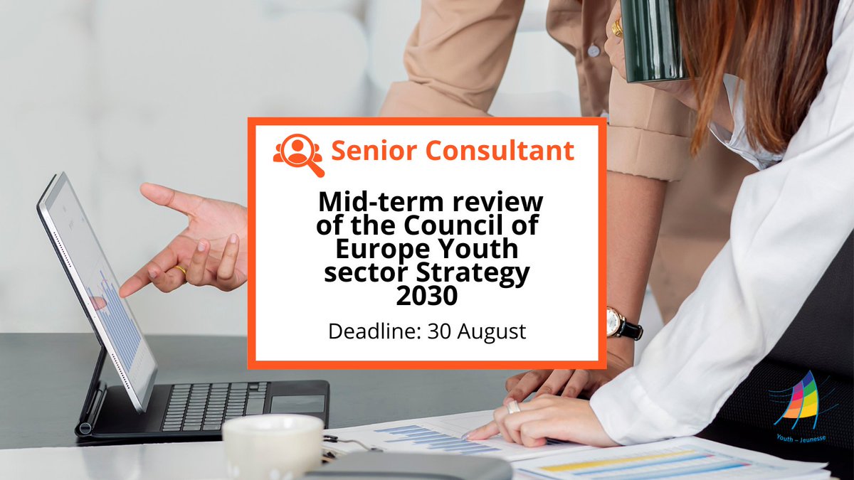 📣 We are looking for a senior consultant to prepare, carry out and report on the mid-term review process of the Council of Europe Youth Sector Strategy 2030. More information ➡️ go.coe.int/oltHR