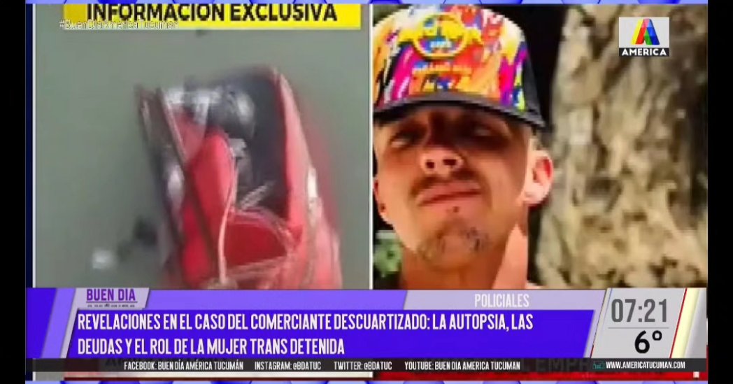BDATuc's tweet photo. Revelaciones en el caso del comerciante descuartizado: la autopsia, las deudas y el rol de la mujer trans detenida
La investigación del fiscal Marcelo Domínguez avanza con nuevos testimonios para intentar esclarecer el crimen de Fernando Pérez Algaba.
#BDATuc https://t.co/4gyCQOhCj5
