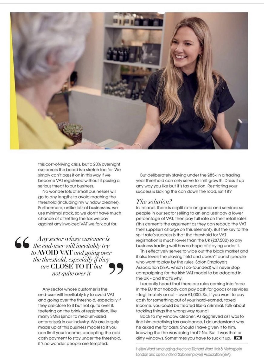 Fantastic article from Hellen Ward recently published in <a href="/pro_beauty/">Professional Beauty</a> Magazine. Please take a look!

#VAT #womeninbusiness #beauty #entrepreneur