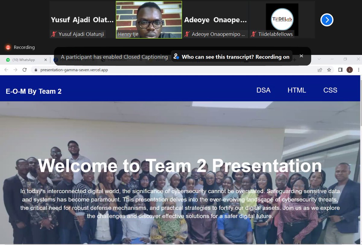 My first month  @TIIDELab has been so awesome. In just a month, I've been taken through the rudiment of profile building, resume preparation, interview taking, DSA, HTML and CSS and a host of other tech related skills. All thanks to @TIIDELab @ITFNigeria and @necanet