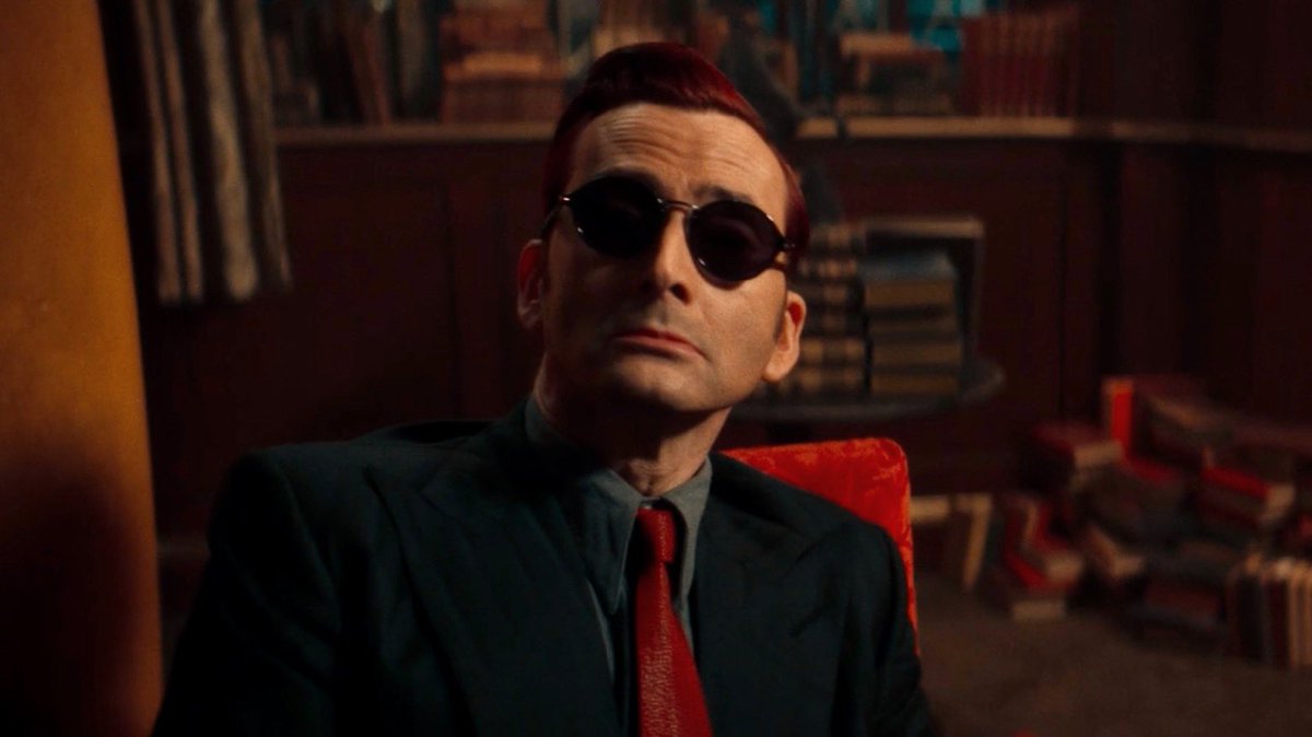 1941crowley's tweet photo. #GO2Spoilers 

the 1941 outfit truly is THEE crowley look to me, completely unmatched https://t.co/otKi4Lsxpo