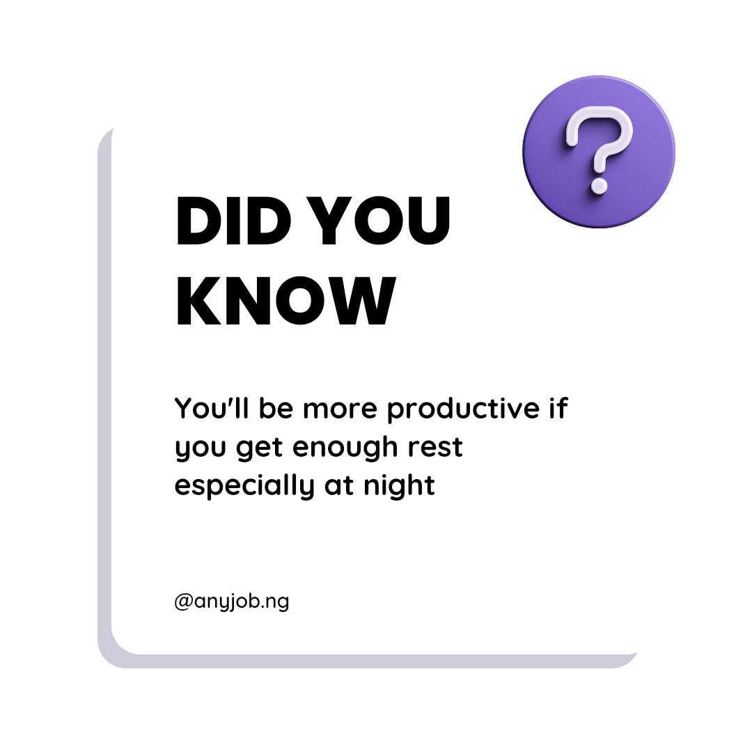 Anyjobng's tweet photo. Don't watch that movie at night,  get enough rest!!😌

#anyjobltd #viral #trending #trendingnow #tips #fridayvibes https://t.co/aGkokXd8af