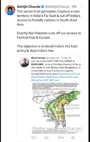 Polytackle911's tweet photo. What more proof do we Indian need to see that Manipur Violence is preplanned by Kukis to establish a new Kuki country where only Kuki inhabits. #wakeUpIndia our integrity is in danger. #LetsSaveTogether #ManipurVoilence #NarendraModiGoBack #ElvishBBStar #savemeitei #ManipurHorror https://t.co/sGvMRdABno