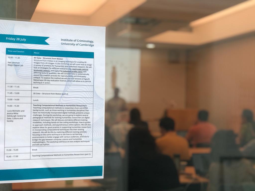 CamDigHum's tweet image. It&apos;s the final day of the RSE Summer School! 

Students are currently creating 3D models of photos they have just taken in #Cambridge with @NeilJakeman.🤩📸

#SummerSchool #ResearchSoftwareEngineering #Data