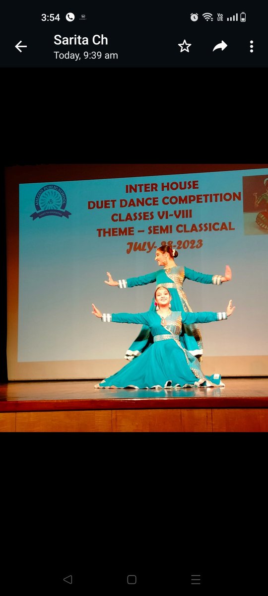NeeruShahani's tweet photo. An Inter House Duet dance competition was organised for classes VI-VIII with theme "semi classical". It gave students a platform to showcase their talent and pay tribute to our rich culture.The performances were imbued with grace. @Ahlconpublic1 @aarathik007 @MamthaSays https://t.co/qBvO5cGJxo