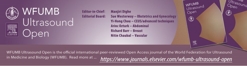 Waive of fees for the Open access journal has been extended to the end of 2023! - Submit your article now> journals.elsevier.com/wfumb-ultrasou…