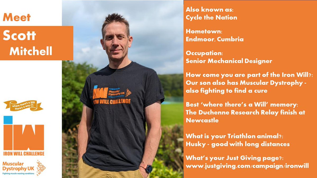 It’s awesome to introduce another member of our amazing Iron Will Team - Scott Mitchell. Scott joins us again having just completed another epic fundraising adventure for <a href="/MDUK_News/">Muscular Dystrophy UK</a> cycling throughout England in his Cycle the Nation challenge @CTNMDUK