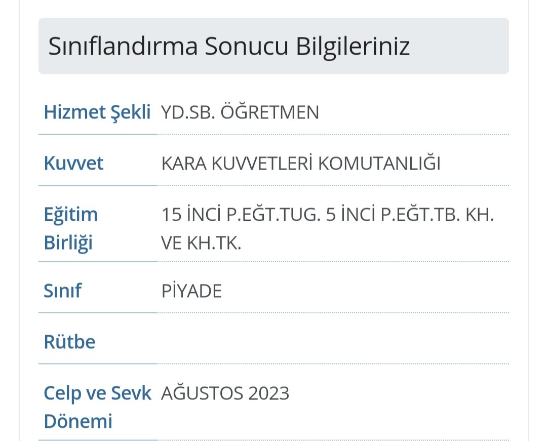 Yedek subay öğretmen diyeceksiniz.🫡