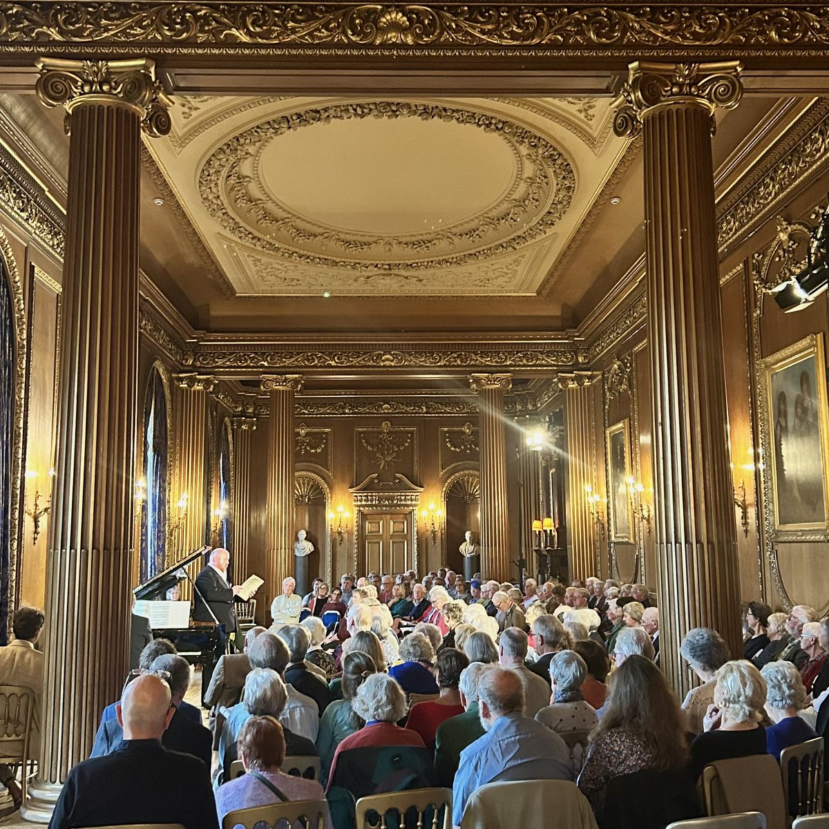 Some more @ryedalefestival highlights. ⚜️GOLD, ALWAYS BELIEVE IN YOUR… a snap of @nickythespence being all fabulous and brilliant with the legend that is @chrisglynn00 at @DuncombePark. Including a stunning rendition of the #Britten John Donne settings.