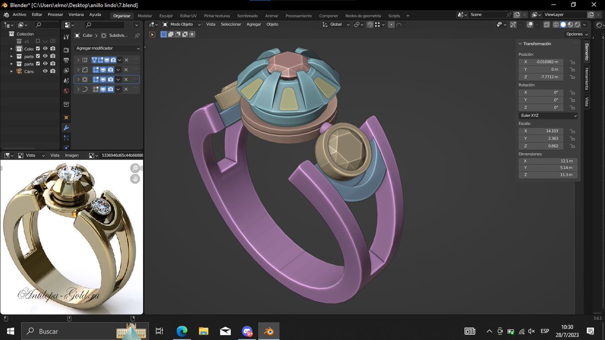 Chuchas_3D's tweet photo. third day of the challenge, I hope you like this ring :D
#blender #3dmodeling #ring3d #3dring #wireframe3d #modeling3d https://t.co/yEkRPbbKH3