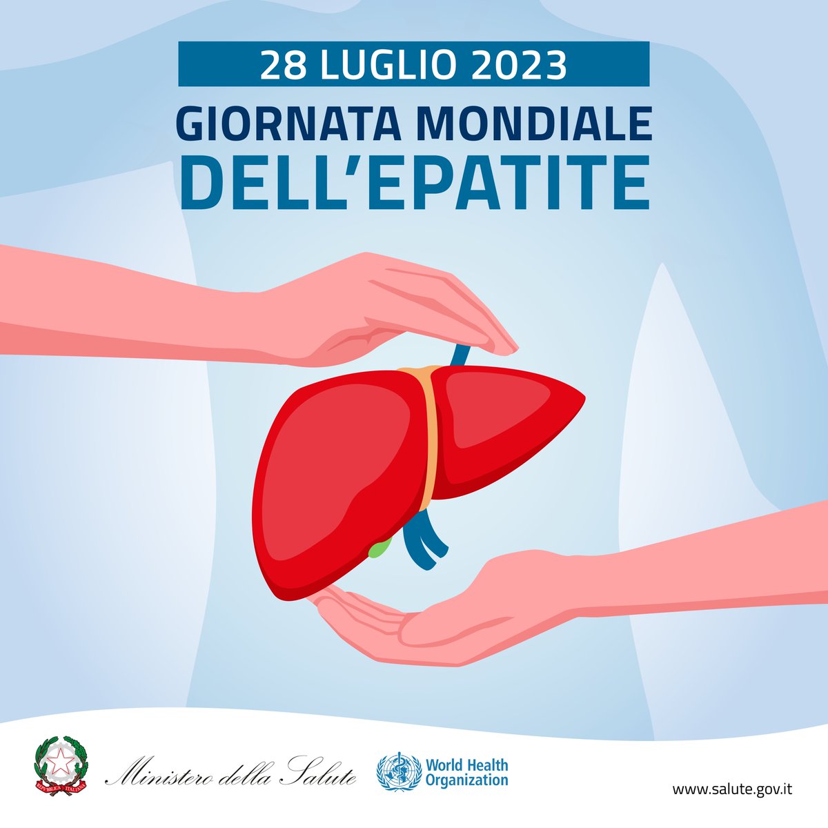 Ministero della Salute (@ministerosalute) on Twitter photo #28luglio #WorldHepatitisday
Le epatiti virali B e C sono una minaccia silenziosa per la salute del fegato, perché i sintomi compaiono solo quando la malattia è in fase avanzata
Diagnosi precoce e prevenzione sono le armi migliori contro queste infezioni!
bit.ly/28luglio23 #28luglio #WorldHepatitisday
Le epatiti virali B e C sono una minaccia silenziosa per la salute del fegato, perché i sintomi compaiono solo quando la malattia è in fase avanzata
Diagnosi precoce e prevenzione sono le armi migliori contro queste infezioni!
bit.ly/28luglio23