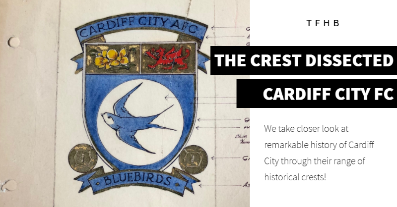 TFHBs's tweet photo. CRESTS! Football crests can tell a lot about a club and #CardiffCity have seen many over the years. However, none is more revered than the emblem adorning the kits from 1985. We interviewed the son of its designer - my Dad!