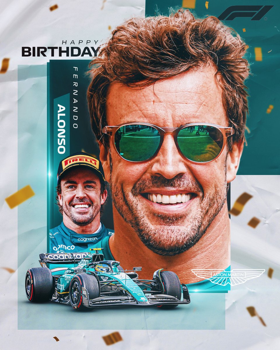 F1's tweet image. Feliz Cumpleaños Fernando!!! 🥳💚

#F1 @alo_oficial @AstonMartinF1