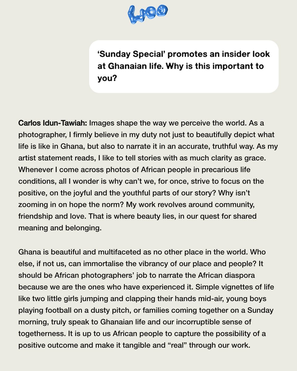 carlosidun's tweet photo. “Ultimately, this series is a testament to my religious faith, an invitation for others to find something worth believing in.”

I thoroughly enjoyed speaking to @feelgoodwoo about “Sunday Special” and my journey making photographs.

Thank you @_gilbruno for this sublime article. https://t.co/Ndv4DUQQMh
