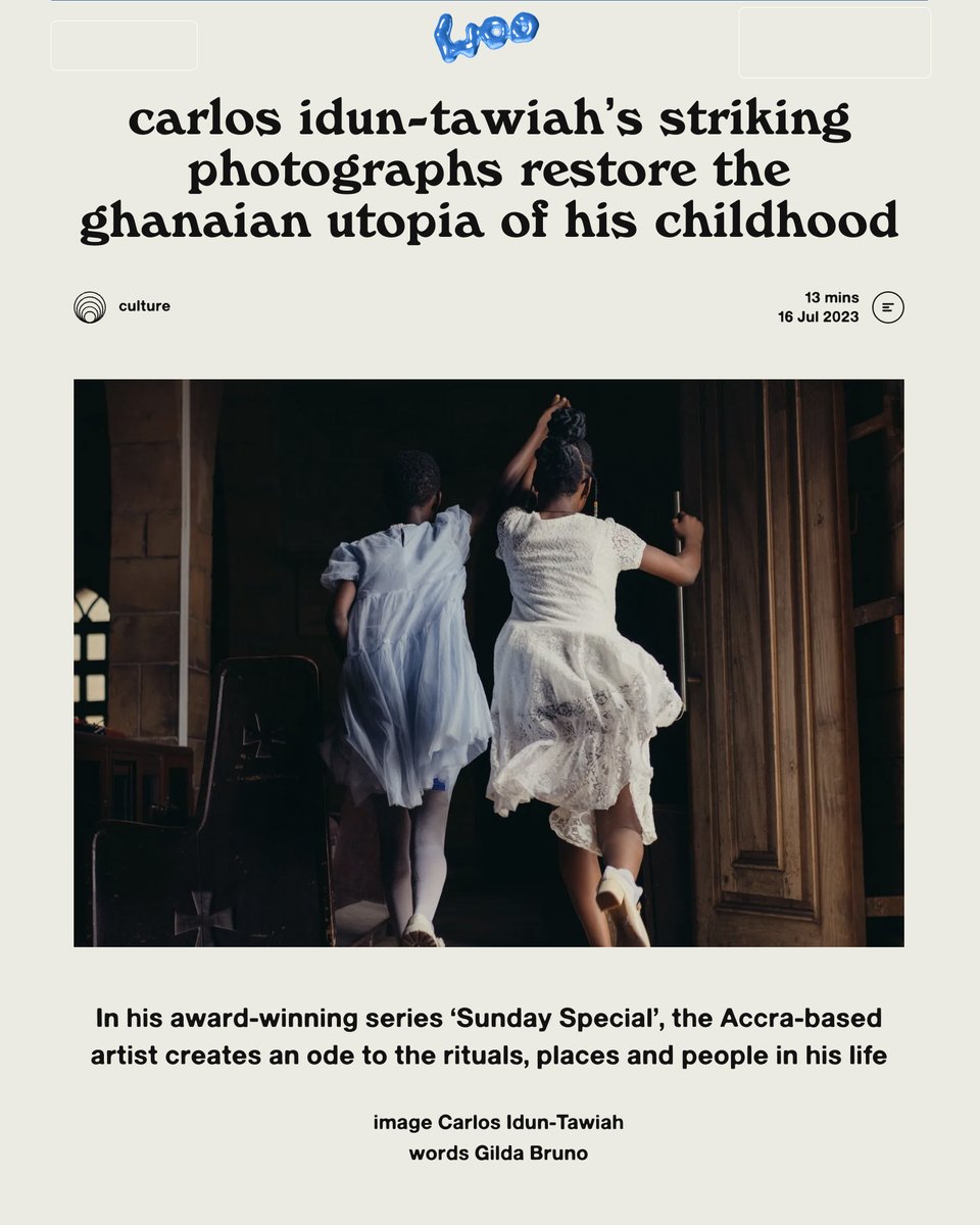 carlosidun's tweet photo. “Ultimately, this series is a testament to my religious faith, an invitation for others to find something worth believing in.”

I thoroughly enjoyed speaking to @feelgoodwoo about “Sunday Special” and my journey making photographs.

Thank you @_gilbruno for this sublime article. https://t.co/Ndv4DUQQMh