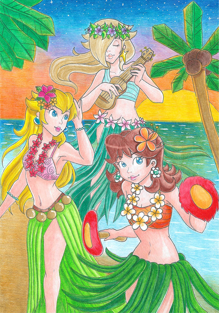 🌺 𝗧𝗿𝗼𝗽𝗶𝗰𝗮𝗹 𝗚𝗶𝗿𝗹𝘀 🌿
let's bring some hawaiian and summer vibes with our beautiful trio 🌅
Posting some of my old 2023 arts, while making some new~

#art #traditionalart #mario #supermariofanart #princessdaisy #princesspeach #princessrosalina #nintendo #nintendogirls