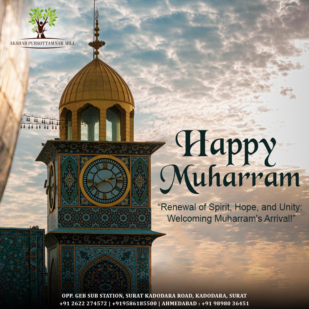 sawmillgujarat's tweet photo. As the new Islamic year begins, let us remember the lessons of #Muharram and strive for justice, compassion, and harmony. Wishing everyone a blessed and peaceful Muharram.
.
.
.
.
.
.
#aksharpursottam #instagram #festival #Muharram #Muharram2023 https://t.co/4J3fgo8gua