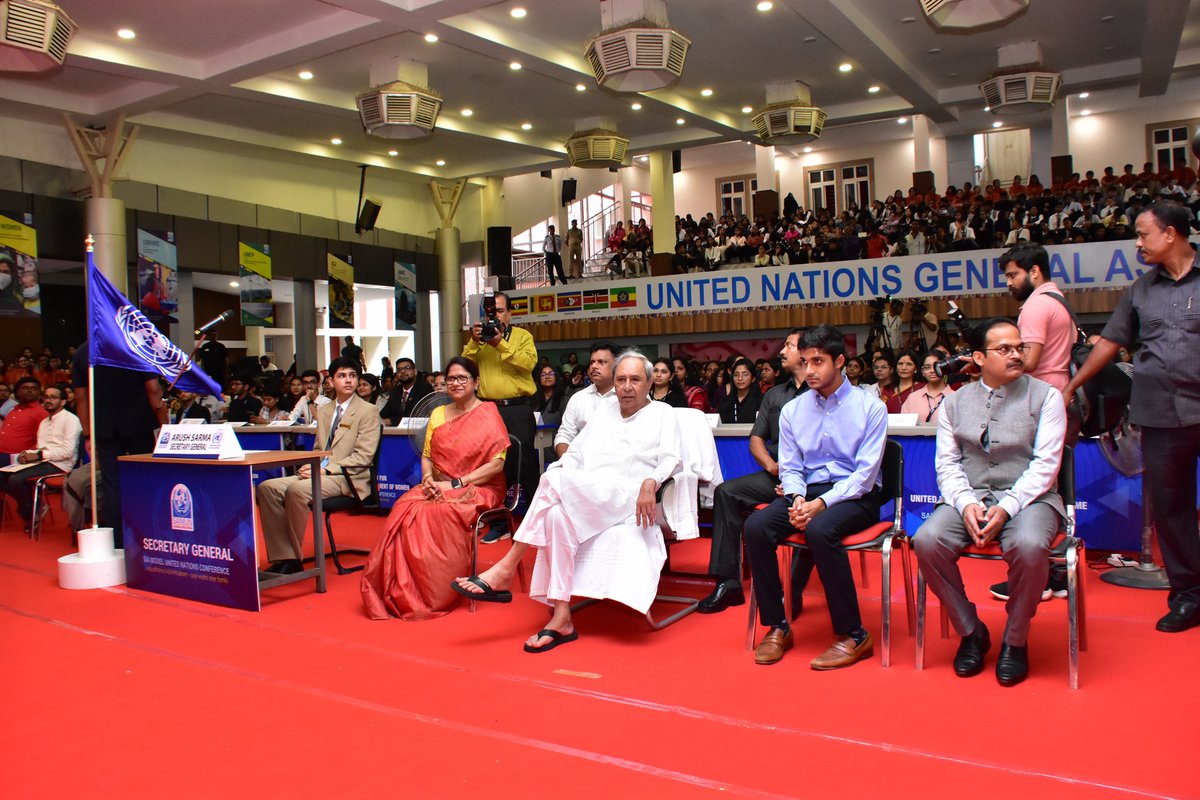 SAI_Edu_In's tweet image. In a momentous grand opening ceremony on July 28, 2023, the Hon’ble Chief Minister of Odisha, Shri Naveen Patnaik officially declared the 11th edition of SAIMUN(Model United Nations) open with great enthusiasm. 
#SAIMUN2023 #SpiritofUnity #Diplomacy #InsightfulDeleberations