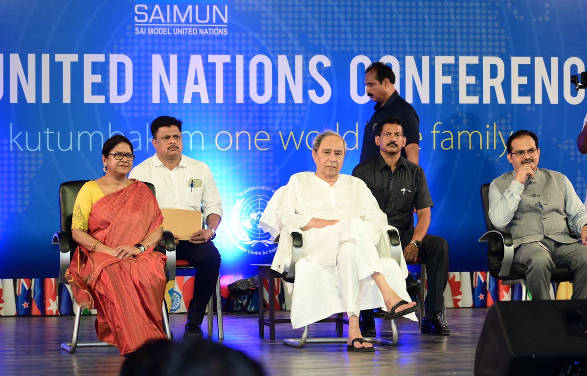SAI_Edu_In's tweet image. In a momentous grand opening ceremony on July 28, 2023, the Hon’ble Chief Minister of Odisha, Shri Naveen Patnaik officially declared the 11th edition of SAIMUN(Model United Nations) open with great enthusiasm. 
#SAIMUN2023 #SpiritofUnity #Diplomacy #InsightfulDeleberations