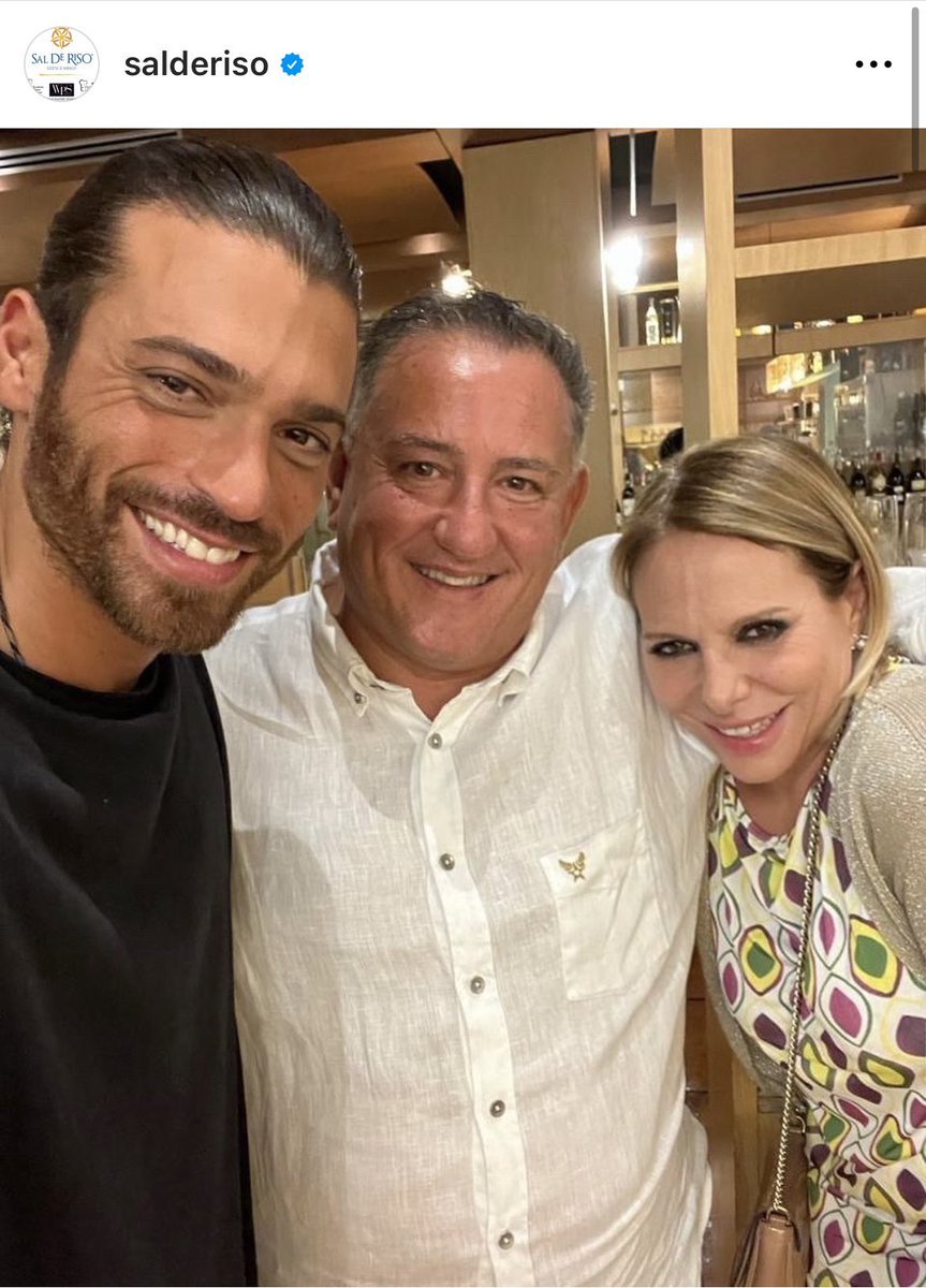 Sal De Riso  IG Post - with #CanYaman 

Cake maker of the year 2010 
World Pastry Stars 2016 
Best Pastry Chef Entrepreneur 2019
Worldchampionship World Champion 2021

Yesterday a special evening in good company. Sometimes great projects can be born out of friendships.