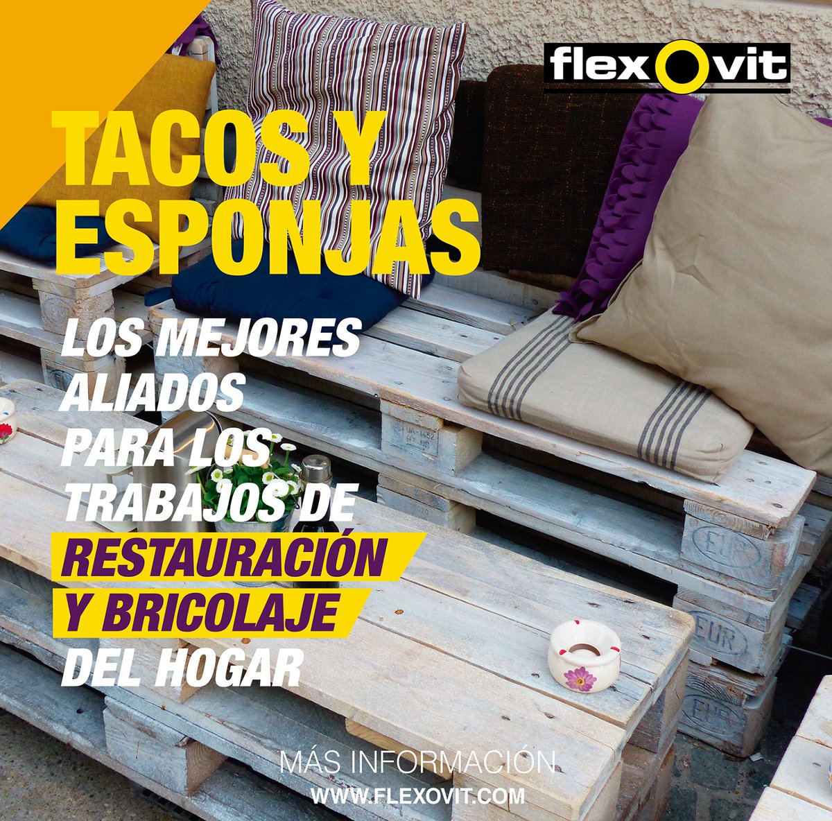 Si quieres renovar algún mueble o poner a punto la verja del jardín, tienes que saber que  los mejores aliados en los trabajos de restauración y bricolaje son las Esponjas y Tacos #Flexovit.
🤔 ¿Taco o Esponja?  👉 loom.ly/q7xr1o8
#FlexovitAbrasivosEspaña  #Bricolaje
