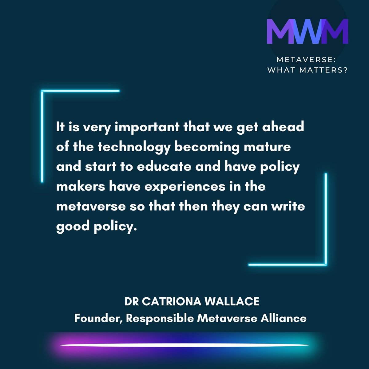 Metaverse: What Matters? (@metaversewm) on Twitter photo ICYMI: In the fourth episode of Metaverse: What Matters? <a href="/catrionawallace/">Dr Catriona Wallace</a>, founder of the <a href="/RMA_metaverse/">Responsible Metaverse Alliance</a> and <a href="/streets_julia/">Julia Streets</a> discuss regulation and what governments, organisations and policymakers need to do to get 'metaverse ready'.
youtube.com/watch?v=mIKmAd… ICYMI: In the fourth episode of Metaverse: What Matters? <a href="/catrionawallace/">Dr Catriona Wallace</a>, founder of the <a href="/RMA_metaverse/">Responsible Metaverse Alliance</a> and <a href="/streets_julia/">Julia Streets</a> discuss regulation and what governments, organisations and policymakers need to do to get 'metaverse ready'.
youtube.com/watch?v=mIKmAd…