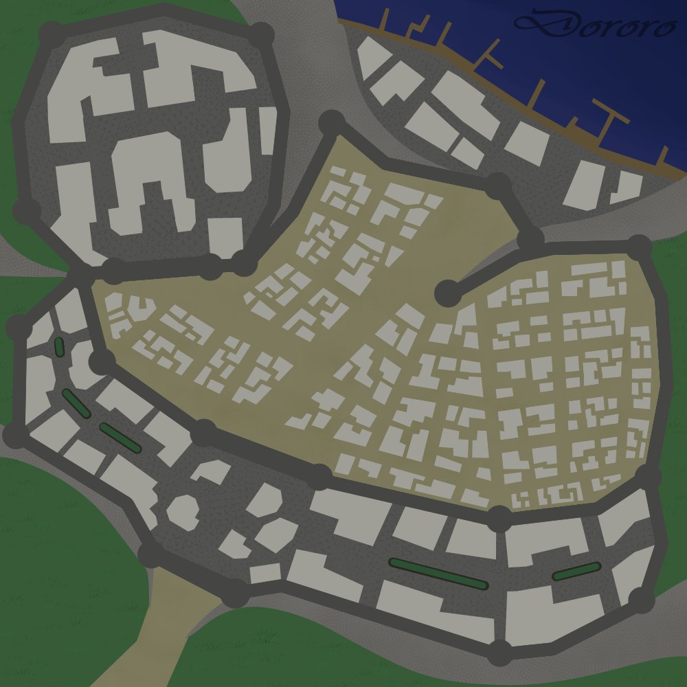 I__am__Atlas's tweet photo. ive been looking back at some of the old city maps i have made for my campaigns in the past, and i am pretty happy at the progress i have made in the design of them. #dnd5e  #mapmaking #OC #dndmaps https://t.co/UD8ViEsvtD