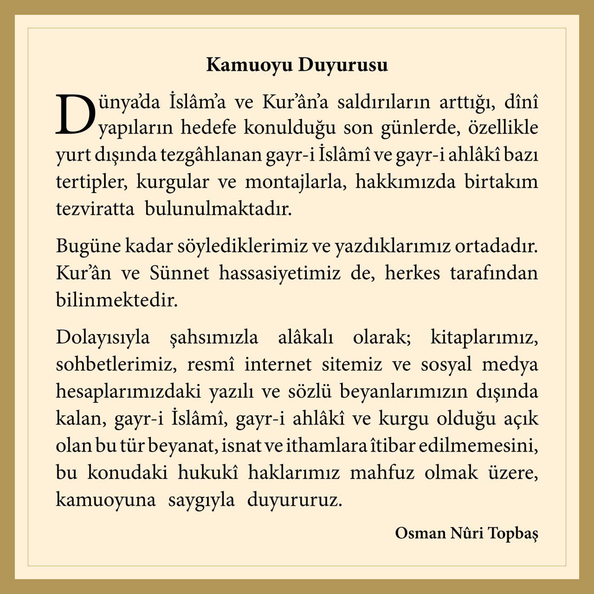 osmannuritopbas's tweet photo. Kamuoyu Duyurusu… https://t.co/QM9wdn6yLA