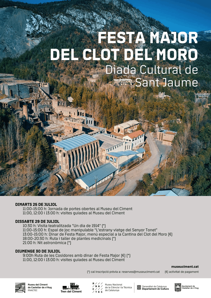 turistren_fgc's tweet photo. 📅 Aquest cap de setmana al #ClotDelMoro estan de celebració! 🎊

⬇️ Apunta't a les activitats organitzades amb motiu de la festa major de la històrica Colònia Industrial.

📲 Consulta el programa: https://t.co/WBzVO75VXQ 

#Turistren #TrenDelCiment #FestaMajor https://t.co/vcUor7JBF6