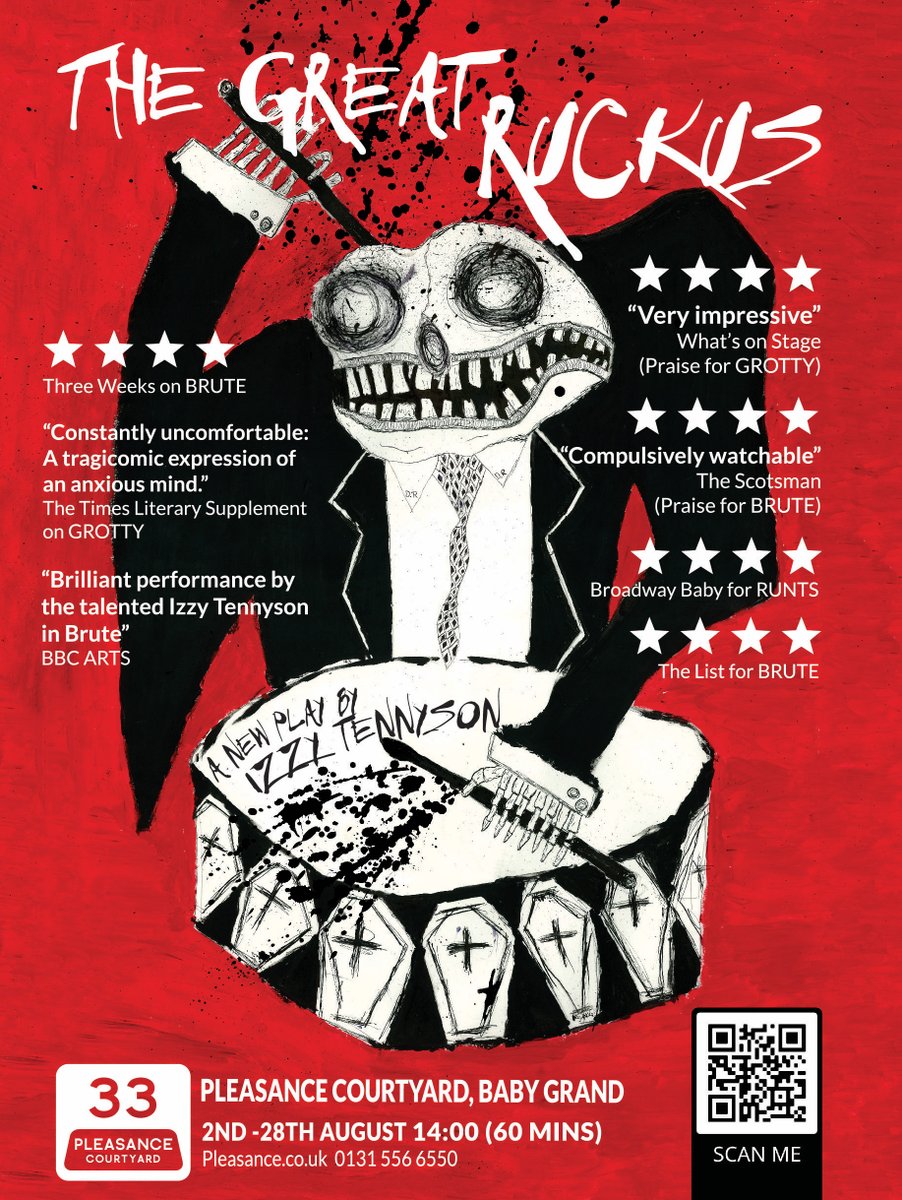 It's #quickflyer friday! We thought it would be fun to quick flyer <a href="/IzzyTennyson/">Izzy Tennyson</a>'s vintage play posters! 

Take a peek at her awarding winning past theatre work BRUTE and GROTTY! 

And her new play THE GREAT RUCUKS coming to the <a href="/ThePleasance/">Pleasance</a>! 

#edfringe #FillYerBoots