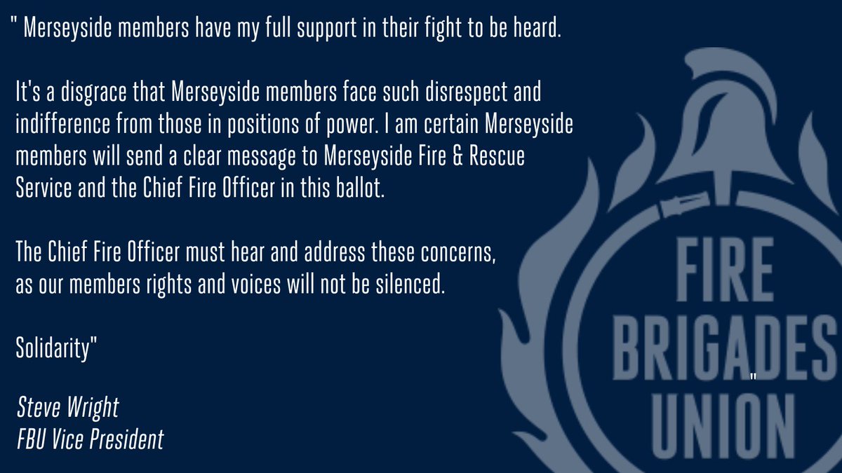 More support for @fbumerseyside members from @UnionSteveW @fbunational vice president✊. #VoteYes #Miseryside @RiccardoLaT0rre @BenSelby_ @MattWrack @MetroMayorSteve @liamrobinson24 @HalsallSean @PaulaBarkerMP @MickWhitleyMP @IanByrneMP @KimJohnsonMP @hibbert_ian @leejhunter