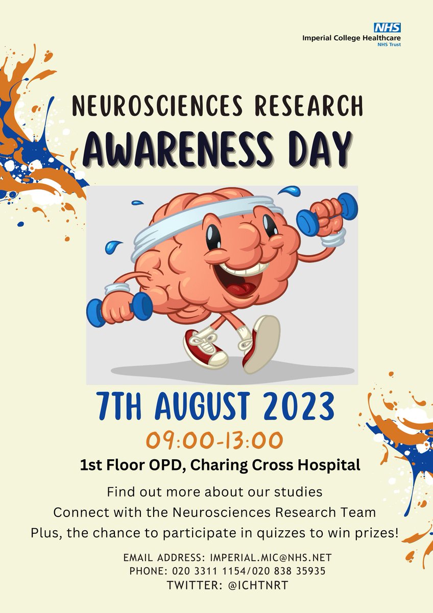 Join us for an interactive event to find out more about our studies! #neuroscience #research #neuroscienceresearch #clinicalresearch #parkinson #MultipleSclerosis
